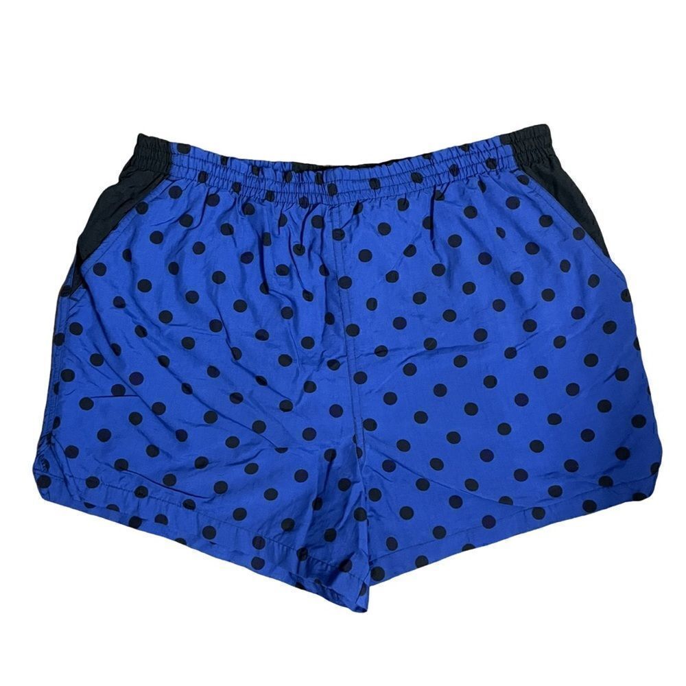 Body Glove Men’s Vintage Blue & Black Polka Dotted Swim Trunks (Size: Medium)